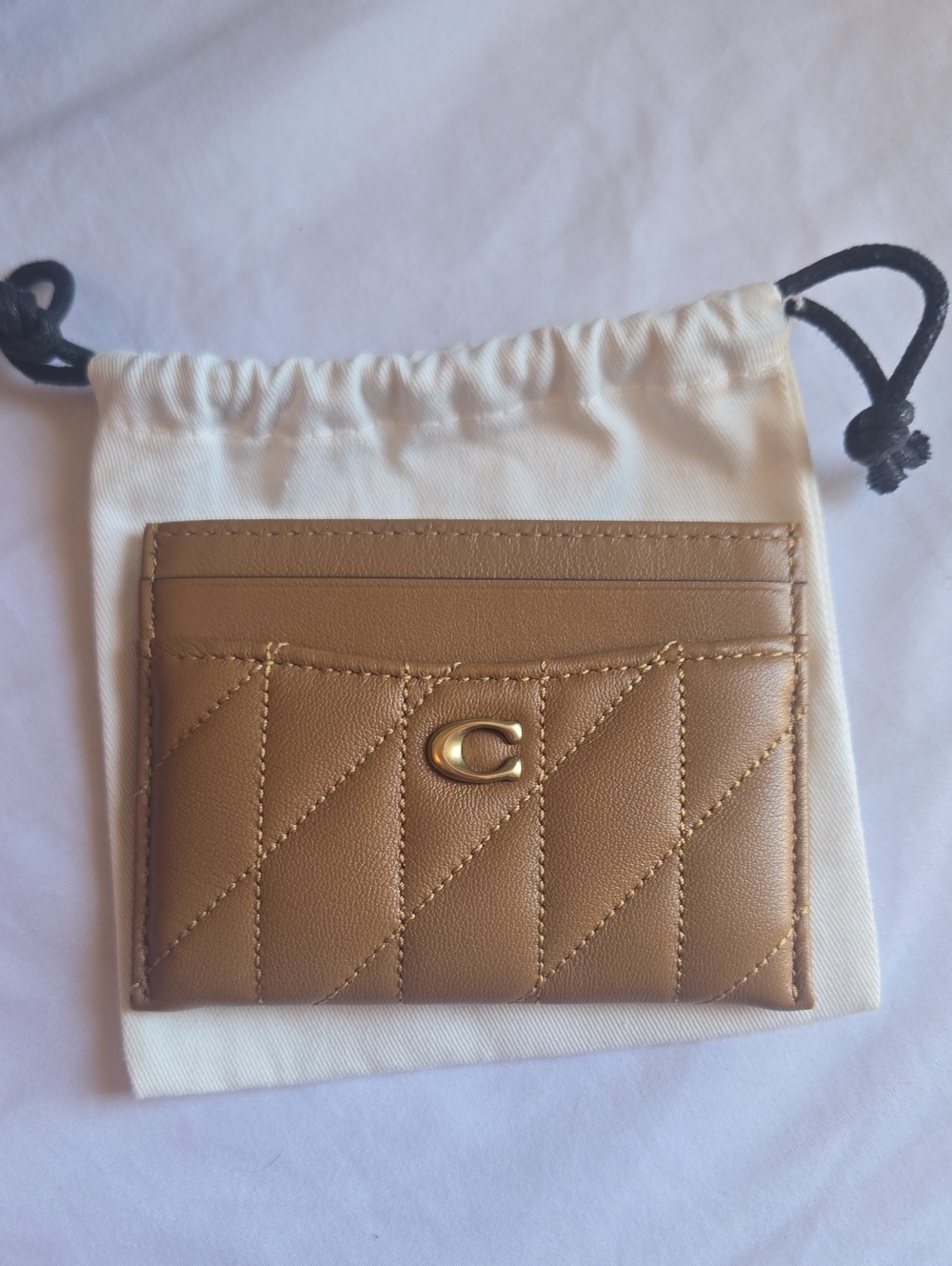 Coach Honey Quilted Card Case